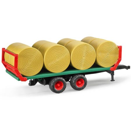 Bruder Balentransporter met 8 ronde hooibalen | Bruder