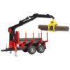 Bruder Bosbouwaanhanger met kraan