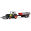 Bruder Claas Nectis 267 F met voorlader en trailer | Bruder