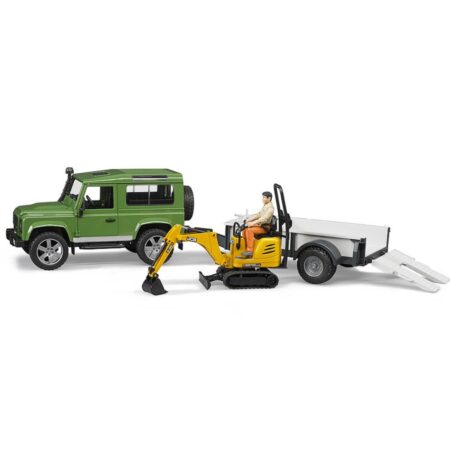 Bruder Land Rover Defender met trailer