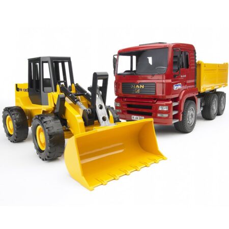Bruder MAN TGA kipper met shovel | Bruder