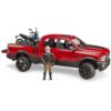 Bruder RAM 2500 Power wagon met Scrambler Ducati Desert Sled motor en bestuurder - 1:16 | Bruder