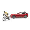 Bruder Roadster met racefiets en fietser | Bruder