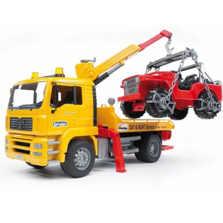 Bruder sleepauto met Jeep - MAN TGA 1:16 | Bruder