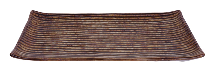 Bruin Rechthoekig Serveerbord - Keramiek - 23.8 x 15 cm | Tokyo Design Studio