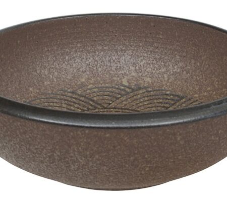 Bruine Keramische Schaal - Mino Yaki Collectie - 1800ml - 23.5 x 8cm | Tokyo Design Studio