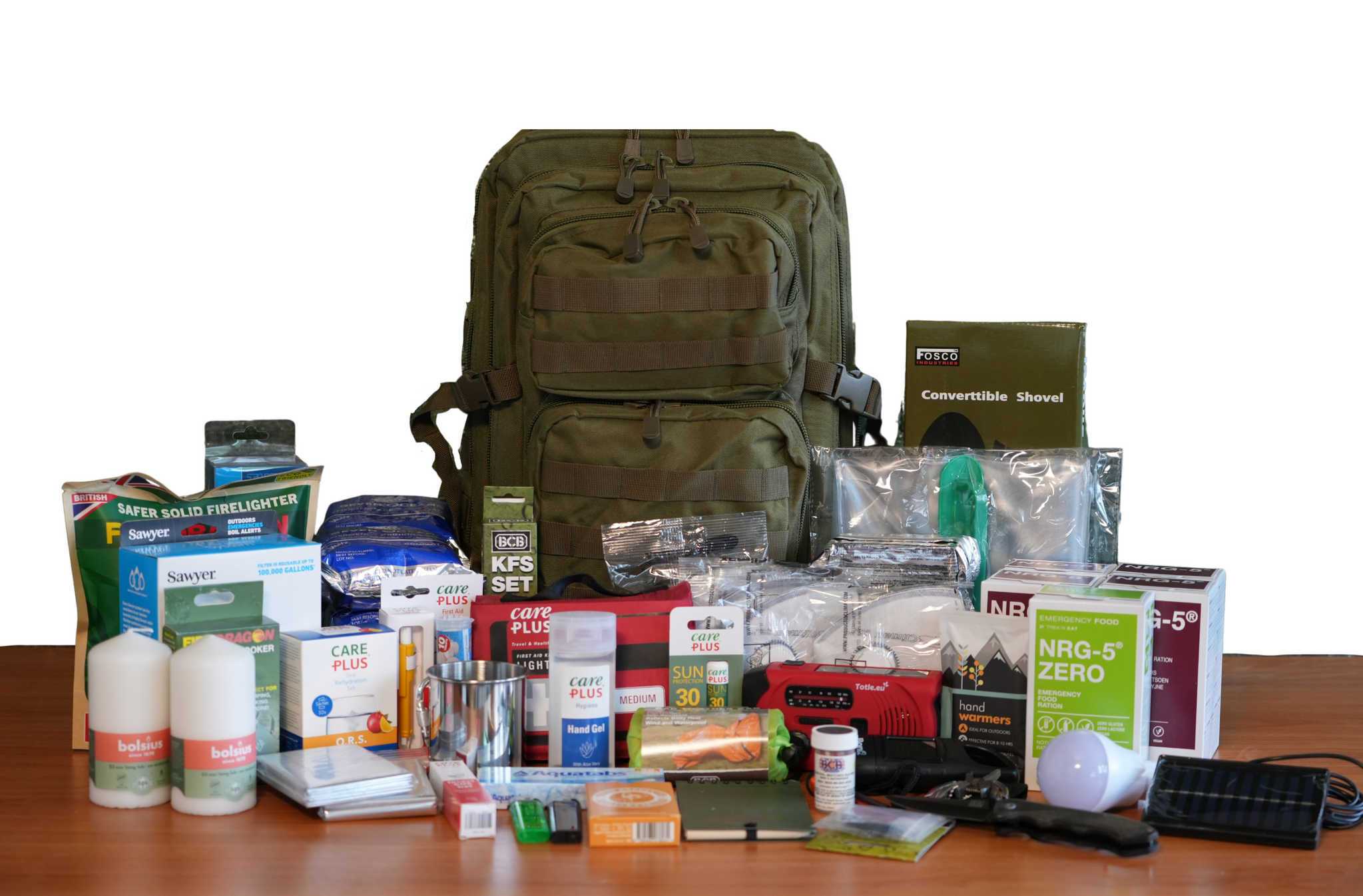 Bug Out Bag Compleet - Uitgebreid 72-uurs Noodpakket in 45L Rugzak - Waterfilter