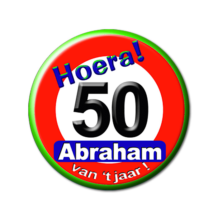 Button klein - Abraham verkeersbord | Paperdreams