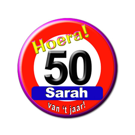 Button klein - Sarah verkeersbord | Paperdreams