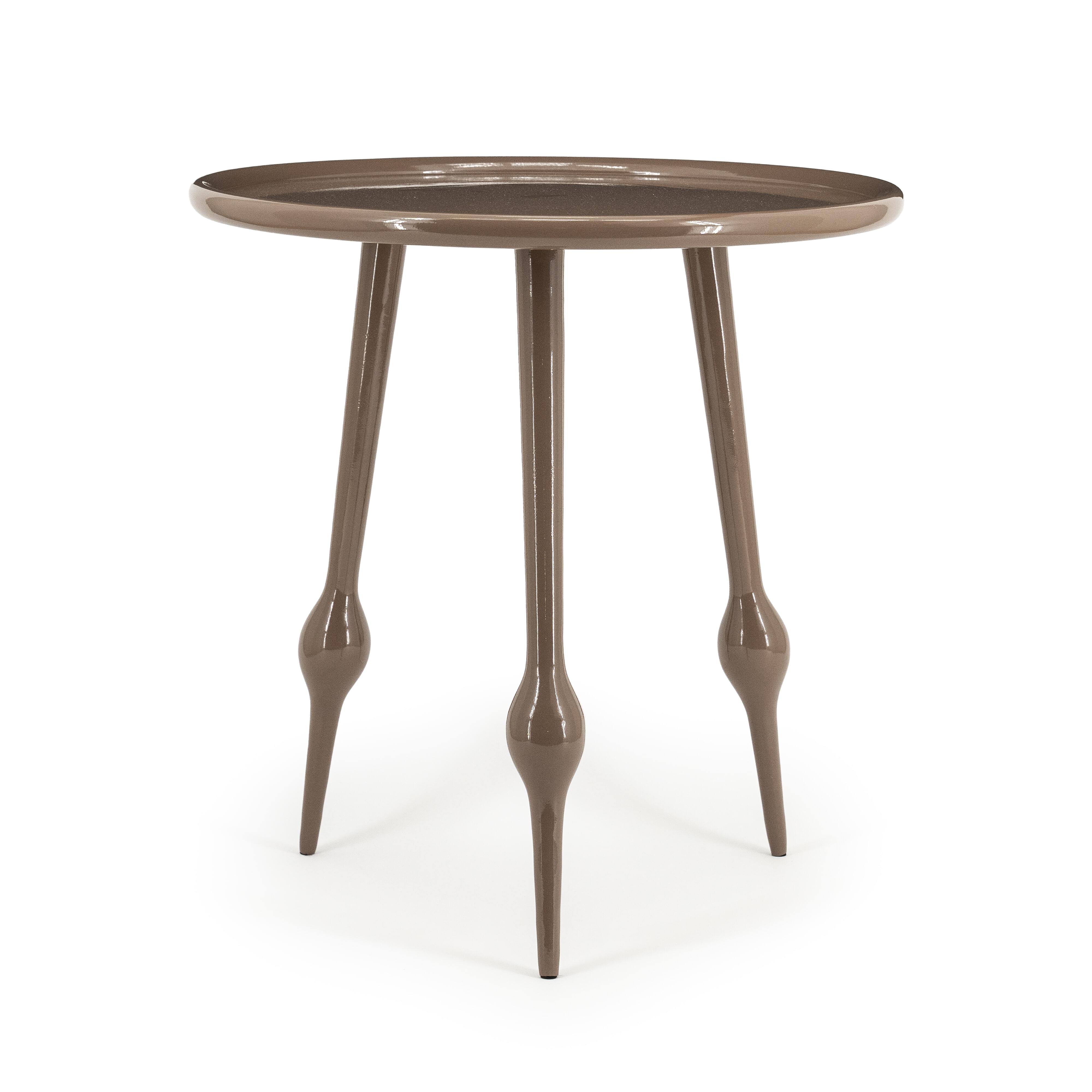 By-Boo Bijzettafel Birdy 47cm - Bruin - Rond | By-Boo