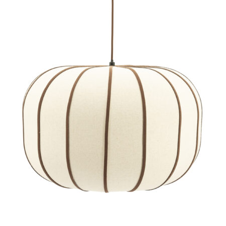 By-Boo Hanglamp Cocoon Linnen en leder