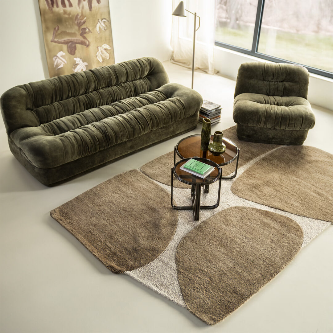 By-Boo Organisch Vloerkleed Iwa 190 x 290cm - Bruin | By-Boo