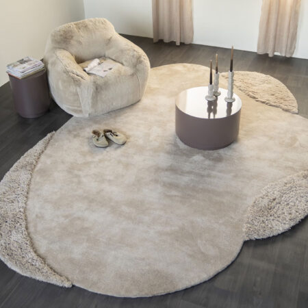 By-Boo Organisch Vloerkleed Praia 235 x 345cm - Beige | By-Boo