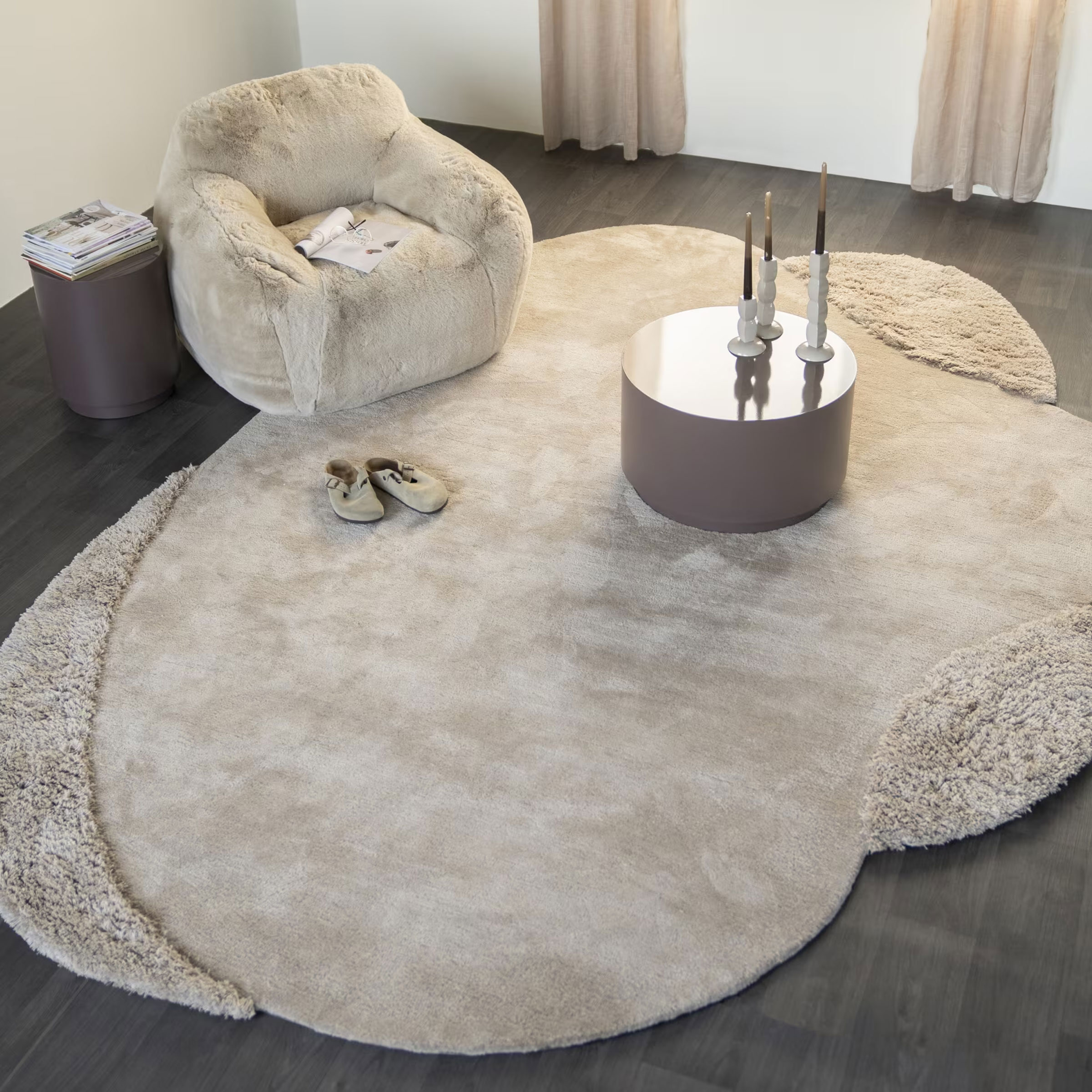 By-Boo Organisch Vloerkleed Praia 235 x 345cm - Beige | By-Boo