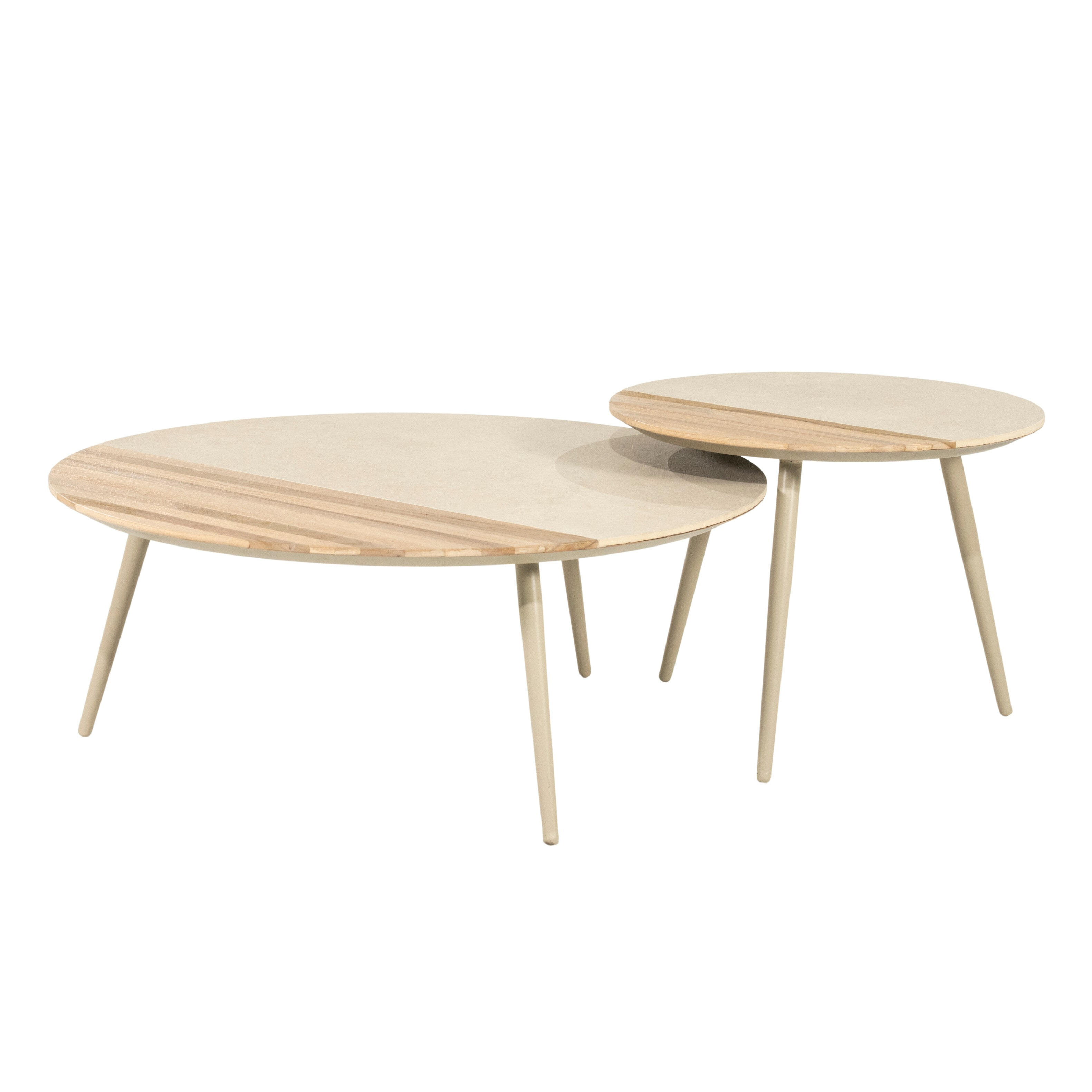 By-Boo Organische Salontafel Diago Keramiek en teakhout