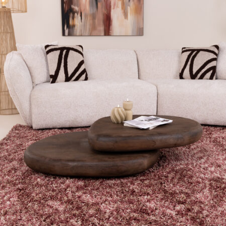 By-Boo Organische Salontafel Kabo Mangohout - Bruin | By-Boo