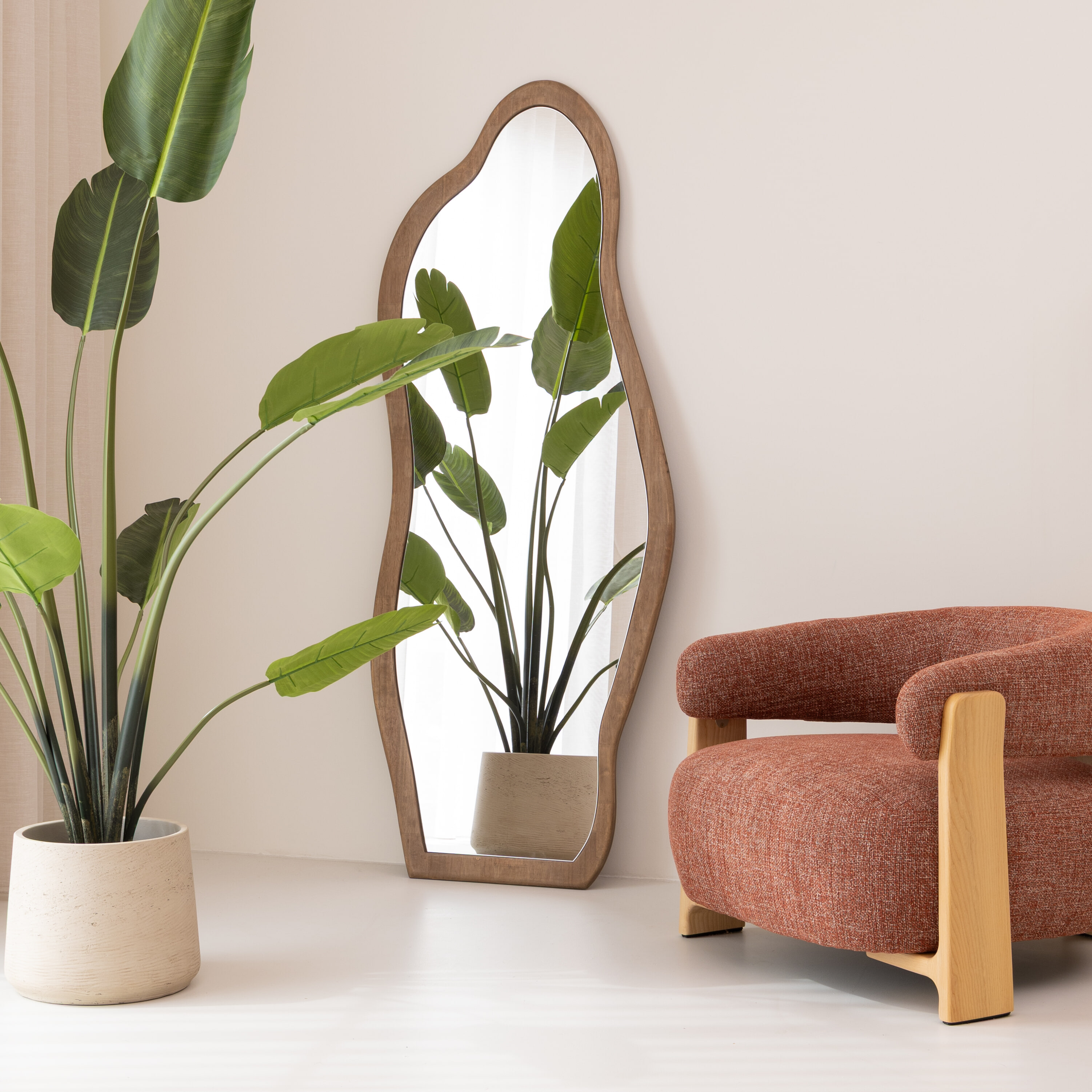 By-Boo Organische Spiegel Laban Hout