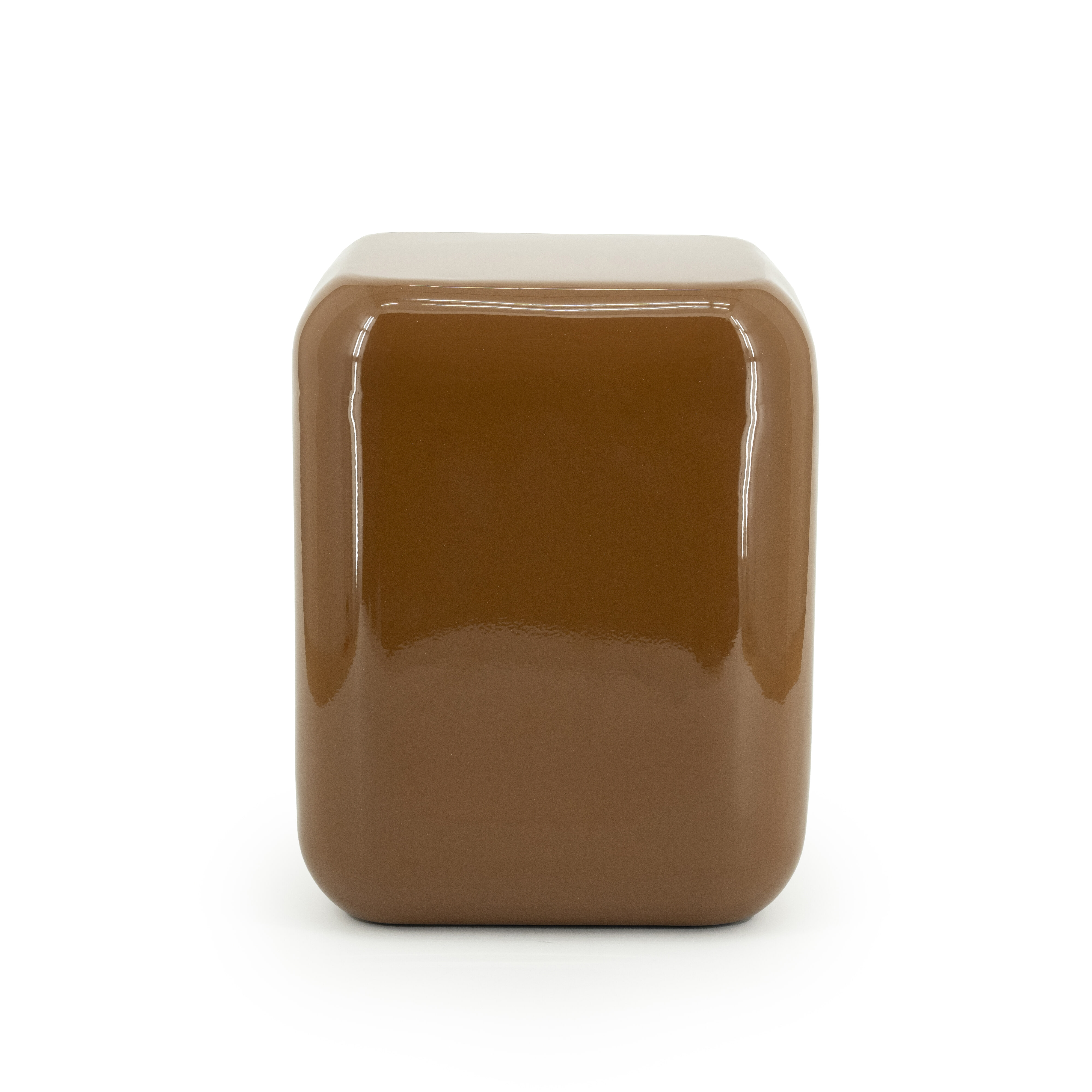 By-Boo Poef/Bijzettafel Dixon 34 x 34cm - Mosterdgeel - Vierkant | By-Boo