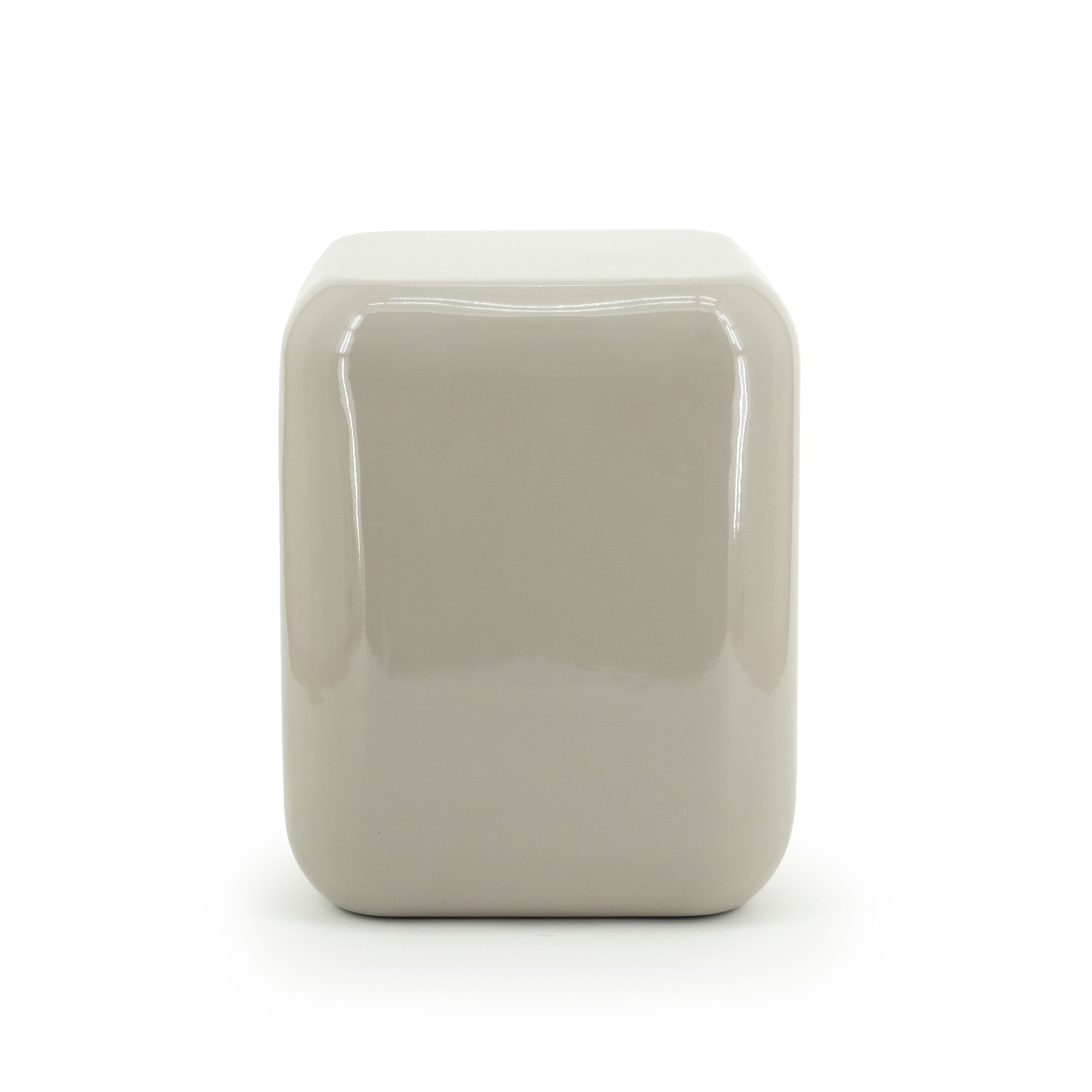 By-Boo Poef/Bijzettafel Dixon 34 x 34cm - Taupe - Vierkant | By-Boo