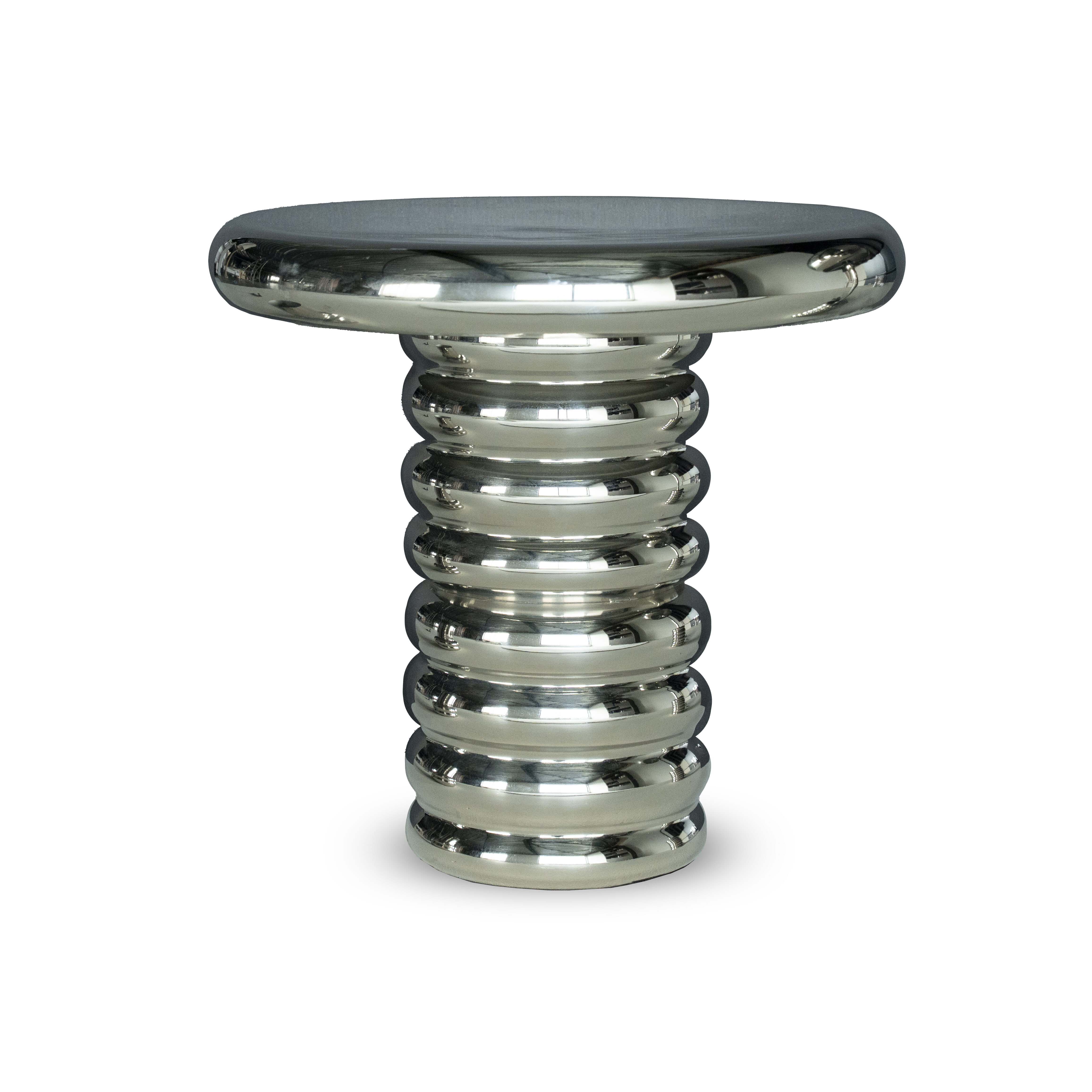By-Boo Ronde Bijzettafel Chromeo 41cm | By-Boo