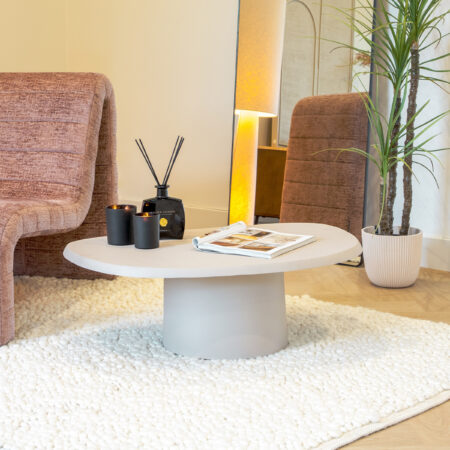 By-Boo Salontafel Sten organisch 89 x 59cm - Beige - Japandi | By-Boo