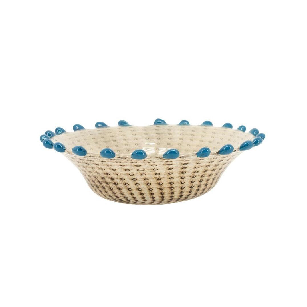 By-Boo Schaal Dapple 29cm - Beige/Blauw | By-Boo