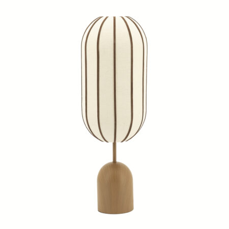 By-Boo Tafellamp Cocoon Linnen en leder