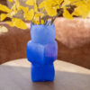 By-Boo Vaas Batu Mondgeblazen glas - Blauw | By-Boo