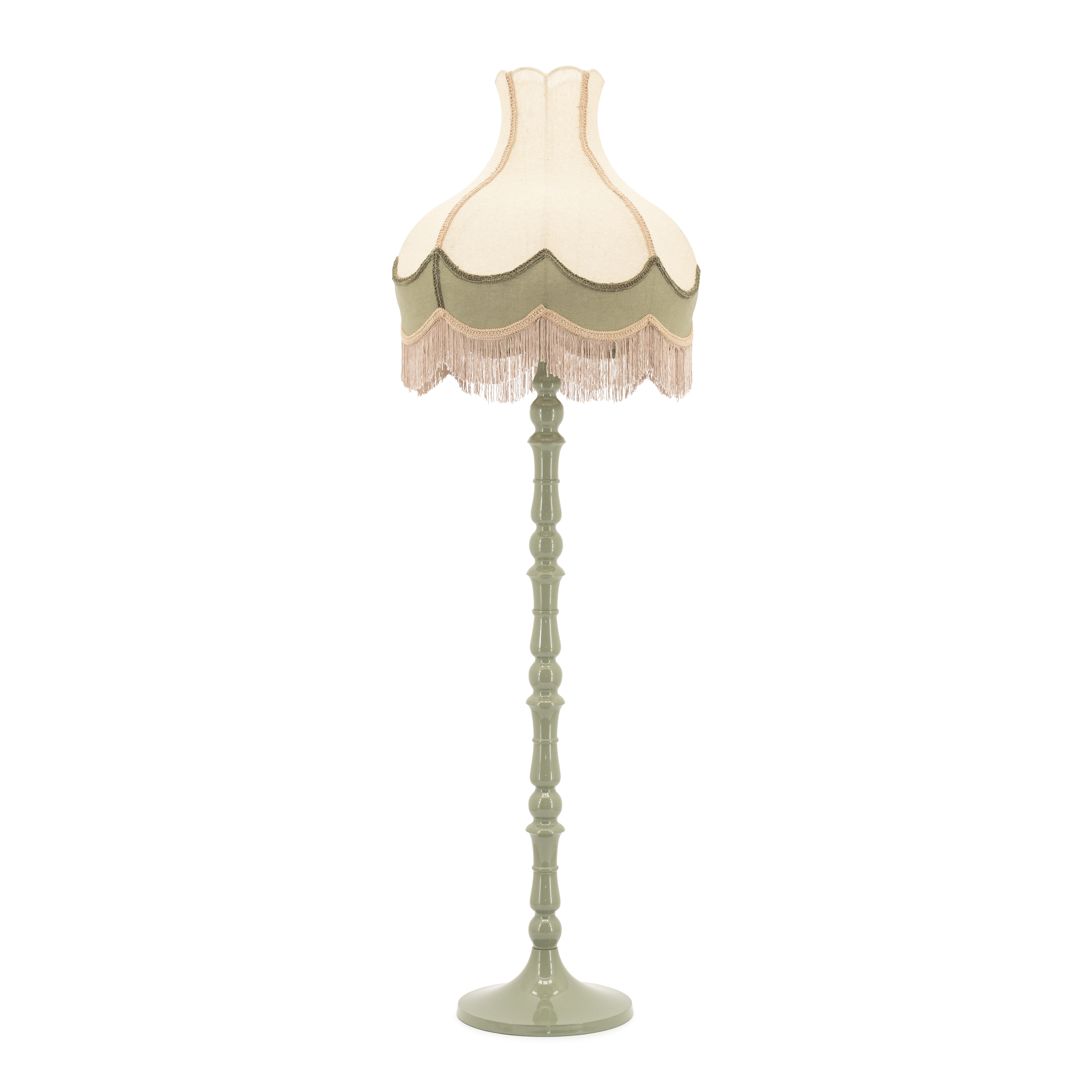 By-Boo Vloerlamp Fringaloo Katoen en jute - Groen | By-Boo
