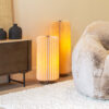 By-Boo Vloerlamp Zuki Set van 2 stuks Linnen - Naturel - Japandi | By-Boo