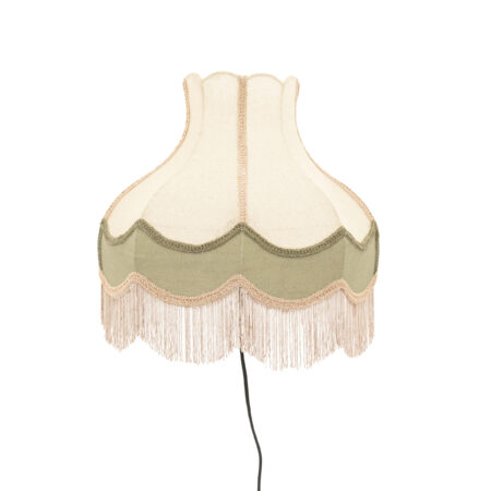 By-Boo Wandlamp Fringaloo Katoen en jute - Groen | By-Boo