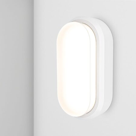 C-Series - LED Plafondlamp wit ovaal - Wandlamp - Scheepslamp - IP54 - 12W 1160lm - 4000K neutraal wit - voor binnen en buiten | HOFTRONIC