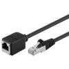 CAT5e-0100 UTP - F/UTP - 1m - RJ45 - UTP verlengkabel - Ethernet kabel - Internetkabel - Zwart | Goobay