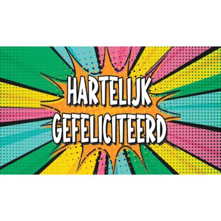 Cadeau-envelop gefeliciteerd 10st. | Merkloos