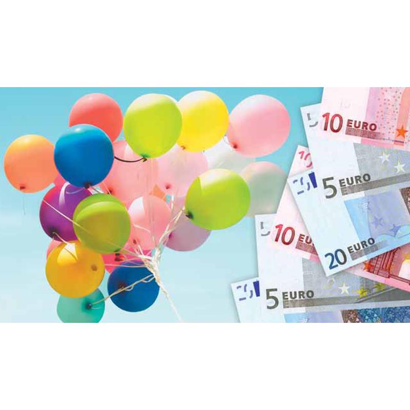 Cadeau-envelop kids/ballonnen pak a 10 | Merkloos