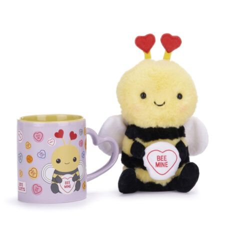 Cadeauset bij - Bee mine - mok en knuffel | Love Hearts