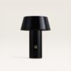Cadera - Paddenstoel lamp oplaadbaar Zwart 20 cm - Draadloze tafellamp - Dimbaar - Metaal - USB-C - Modern design - 3000K/4500K/6000K | LUSENZ