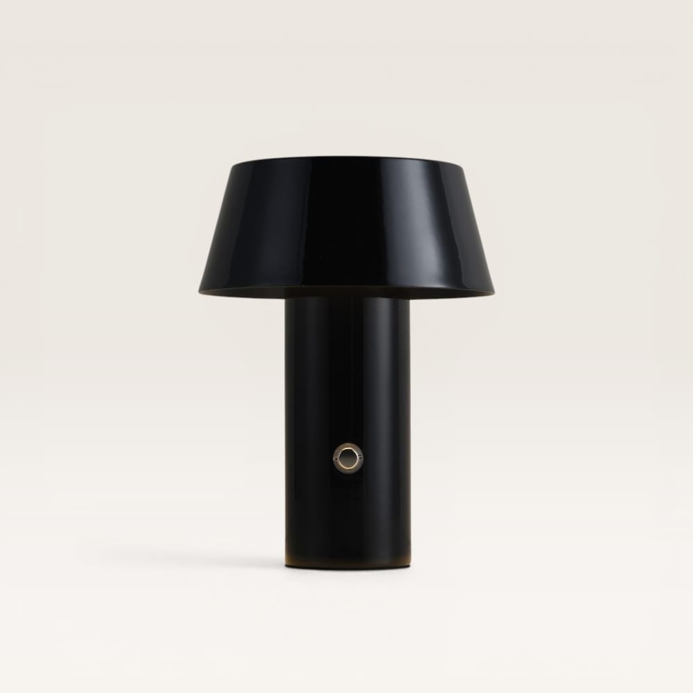 Cadera - Paddenstoel lamp oplaadbaar Zwart 20 cm - Draadloze tafellamp - Dimbaar - Metaal - USB-C - Modern design - 3000K/4500K/6000K | LUSENZ