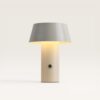 Cadera - Paddenstoel lamp oplaadbaar gebroken Wit 20 cm - Draadloze tafellamp - Dressoir lamp - Dimbaar - Metaal - Modern design - USB-C - 3000K/4500K/6000K | LUSENZ