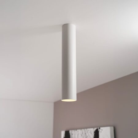 Canopus bianco l by LUSENZ - Cilindervormige opbouwspot in met mat witte coating | LUSENZ