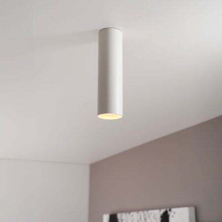 Canopus bianco m by LUSENZ - Cilindervormige opbouwspot in met mat witte coating | LUSENZ