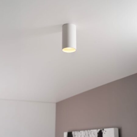 Canopus bianco s by LUSENZ - Cilindervormige opbouwspot in met mat witte coating | LUSENZ