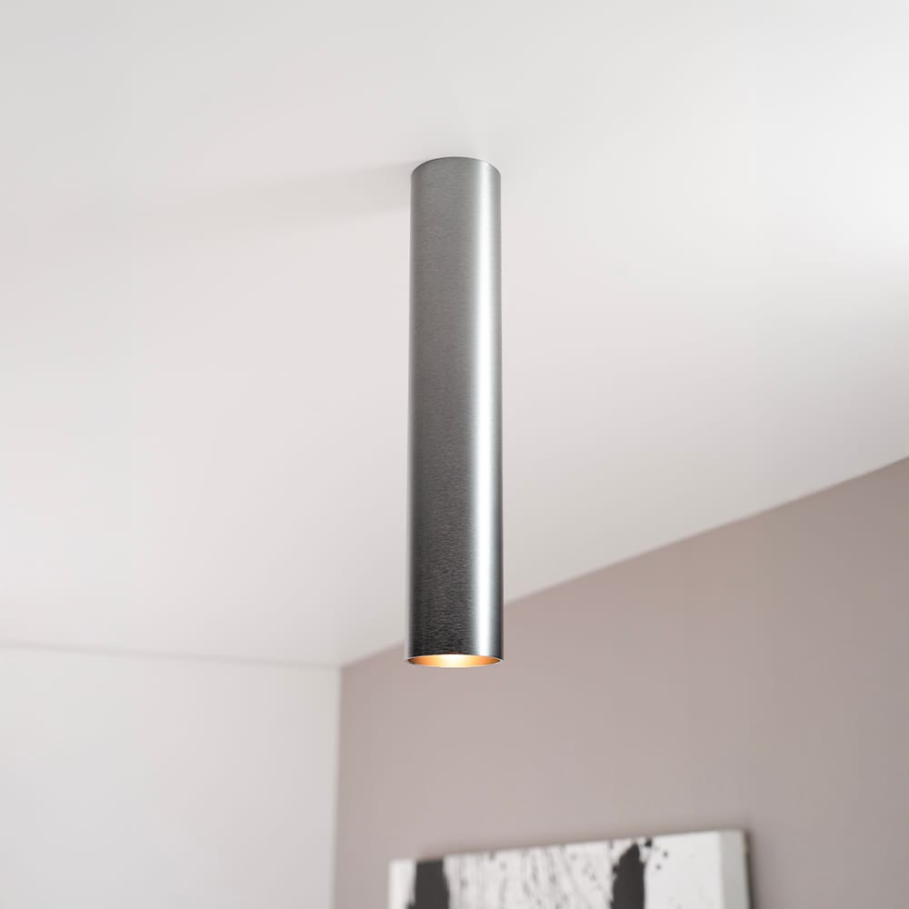 Canopus fero l by LUSENZ - Cilindervormige opbouwspot in geborsteld gunmetal grijs | LUSENZ