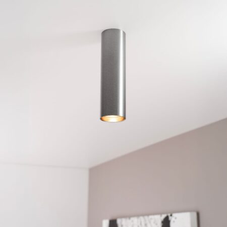 Canopus fero m by LUSENZ - Cilindervormige opbouwspot in geborsteld gunmetal grijs | LUSENZ