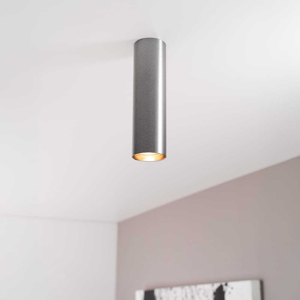 Canopus fero m by LUSENZ - Cilindervormige opbouwspot in geborsteld gunmetal grijs | LUSENZ