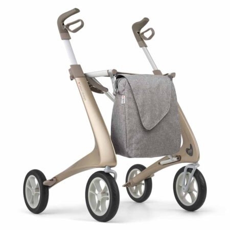 Carbon rollator Ultralight Comfort met Weekendtas (4