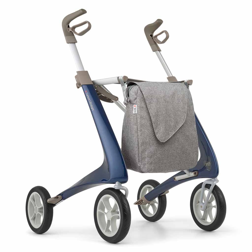 Carbon rollator Ultralight Comfort met Weekendtas (4