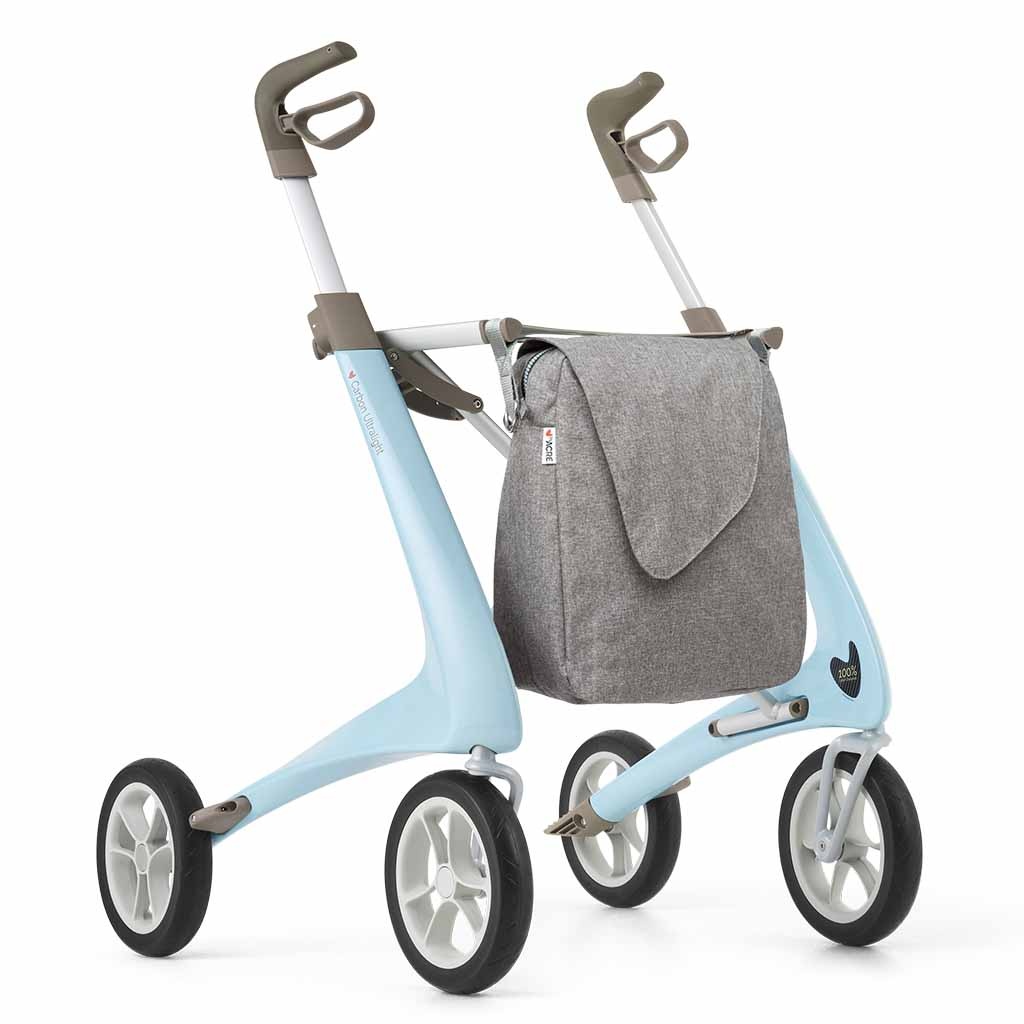 Carbon rollator Ultralight Comfort met Weekendtas (4