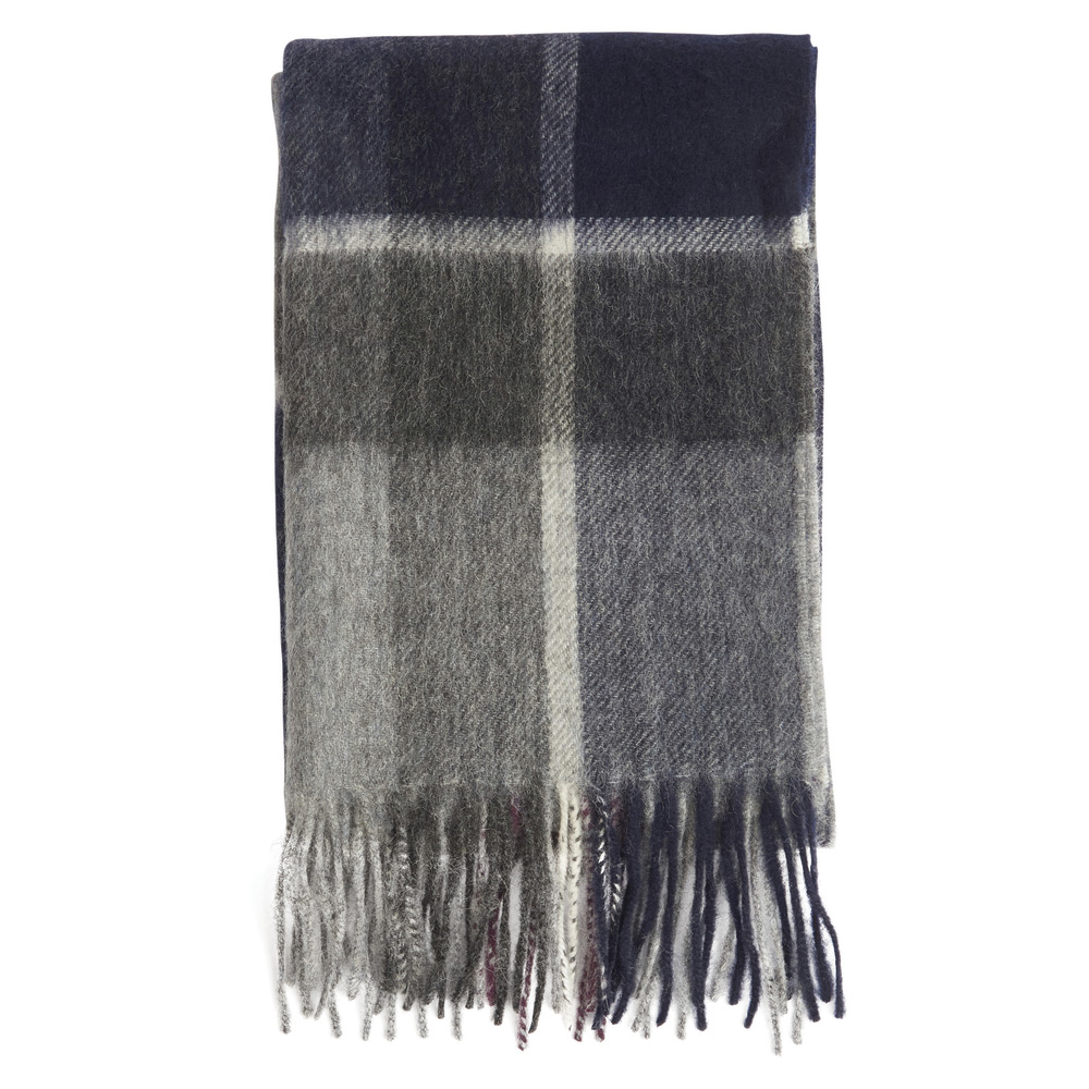 Carrbridge Tartan Scarf Black Slate | Barbour