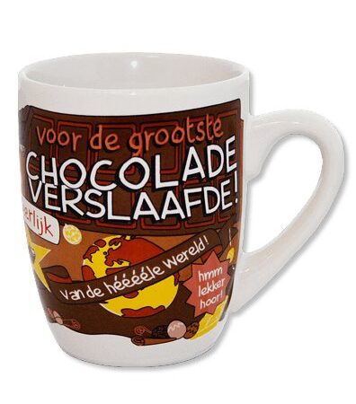 Cartoonmok chocolade verslaafde | Paperdreams